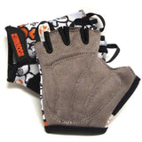ZippyRooz Skulls Half Finger Kids Biking Gloves