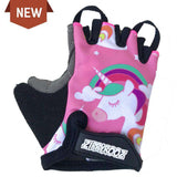Zippyrooz Unicorns Half Finger Kids Biking Gloves