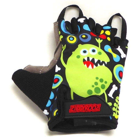 ZippyRooz Monsters Half Finger Kids Biking Gloves