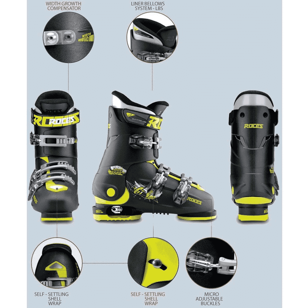 Roces Adjustable Free Ski Boot 22.5 25.5 Roces All Out Kids Gear